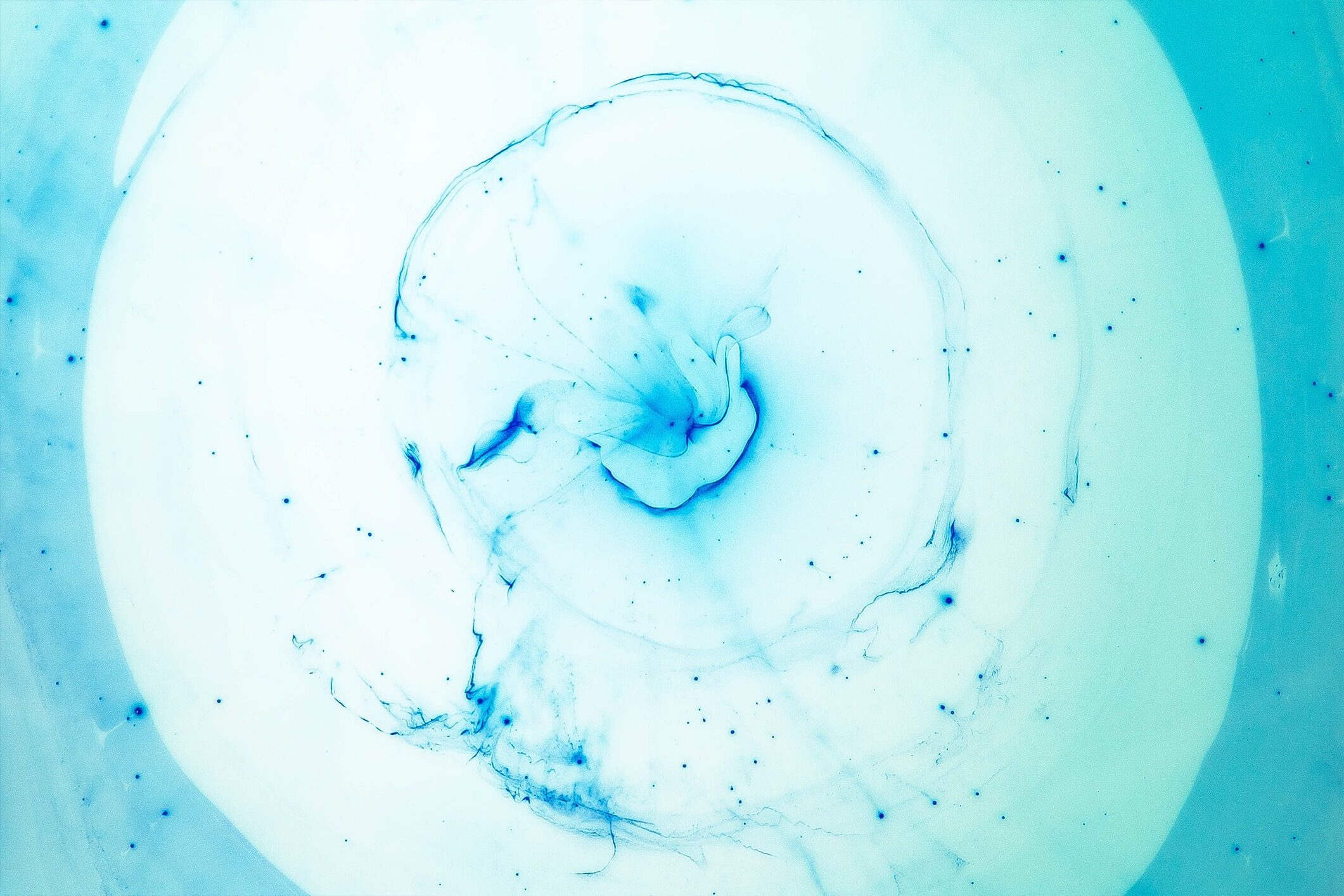 Blue water spiral abstract art
